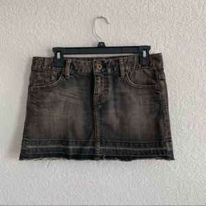 Lightly Distressed Gap Jeans Grey Denim Mini Skirt